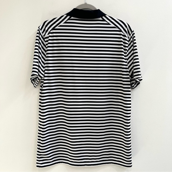 Nike Dri-FIT Victory Men's Striped Golf Polo Black White Stripe Size Medium - Picture 10 of 11